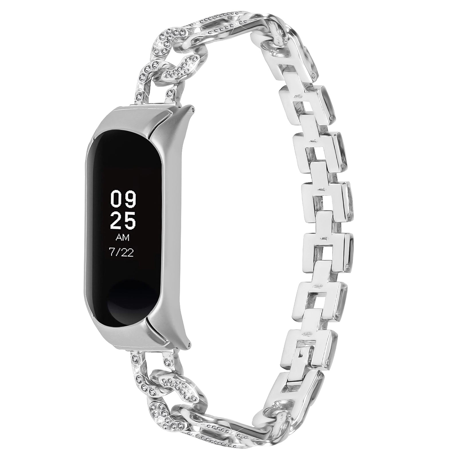 For Xiaomi Smart Band 8 Rhinestone Decor Metal Watch Strap Replacement Smartwatch Band For Xiaomi Smart Band 8 Rhinestone Decor Metal Watch Strap Replacement Smartwatch Band